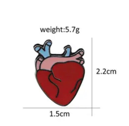 Heart Organ Enamel Pin